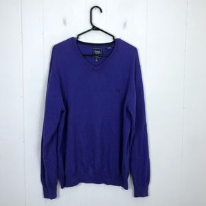 Chaps Cashmere Blend V-Neck Sweater Sz L